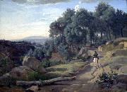 Jean-Baptiste-Camille Corot A View near Volterra oil painting